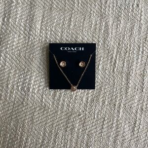 Coach earring and necklace set